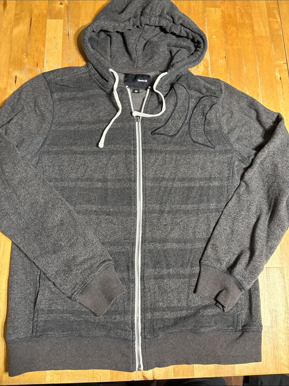 Hurley Men's Charcoal Gray Full-Zip Hoodie